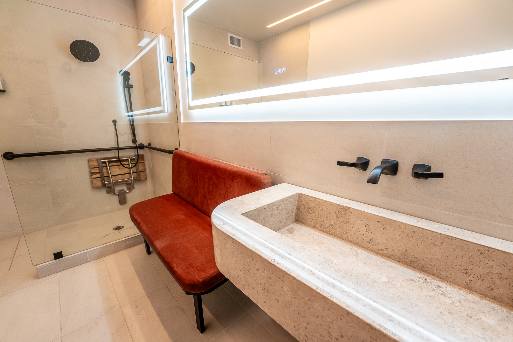 Luxury private showers at Union